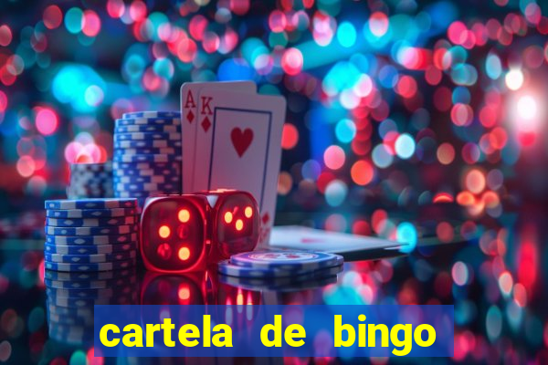 cartela de bingo pra imprimir
