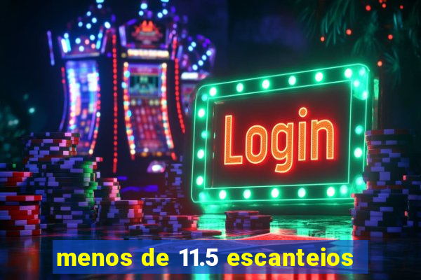 menos de 11.5 escanteios