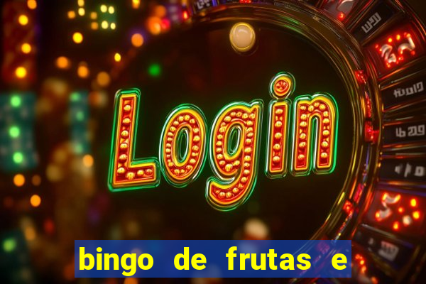 bingo de frutas e legumes para imprimir