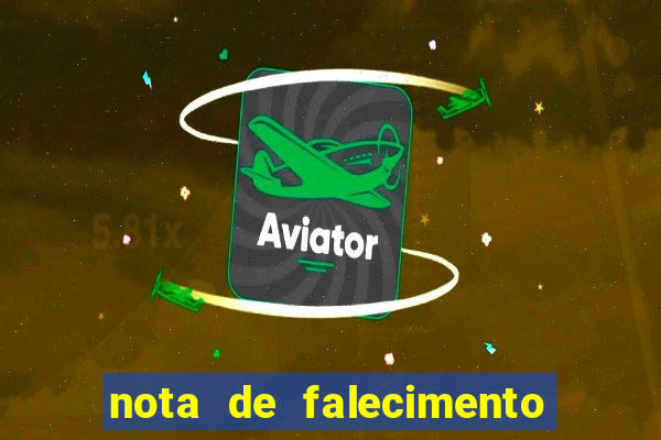 nota de falecimento a tribuna santos