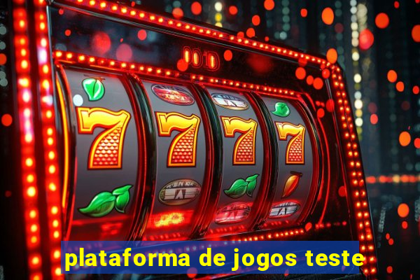 plataforma de jogos teste