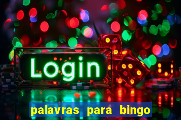 palavras para bingo cha de bebe