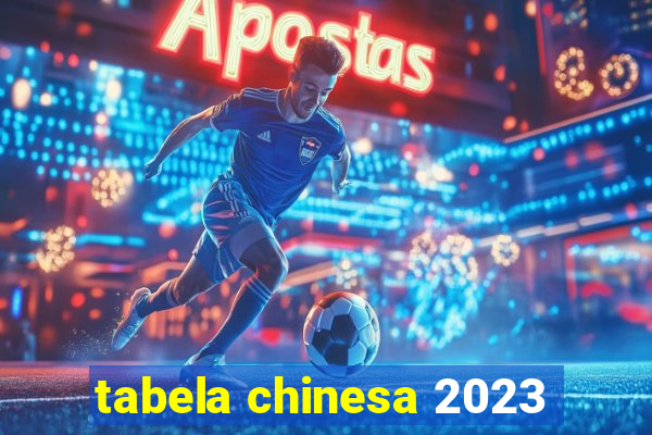 tabela chinesa 2023