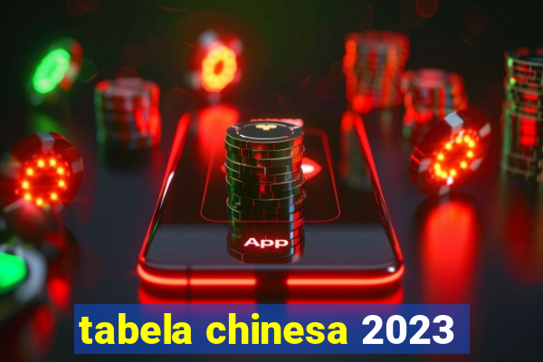 tabela chinesa 2023