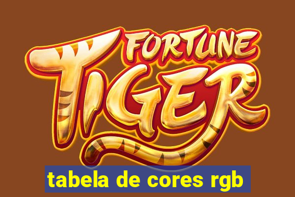 tabela de cores rgb