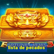 lista de pecados