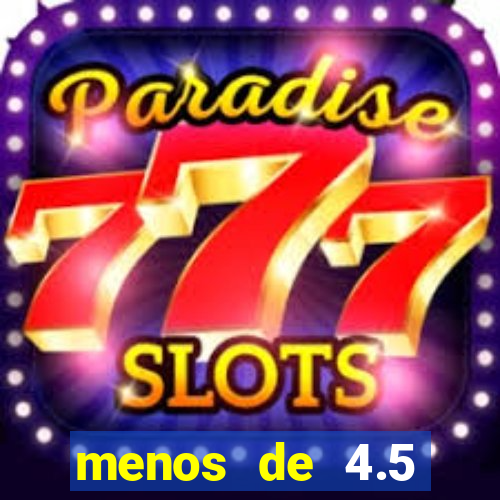 menos de 4.5 escanteios o que significa
