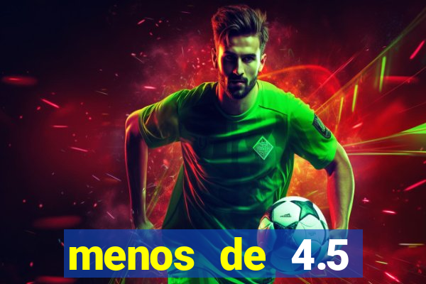 menos de 4.5 escanteios o que significa