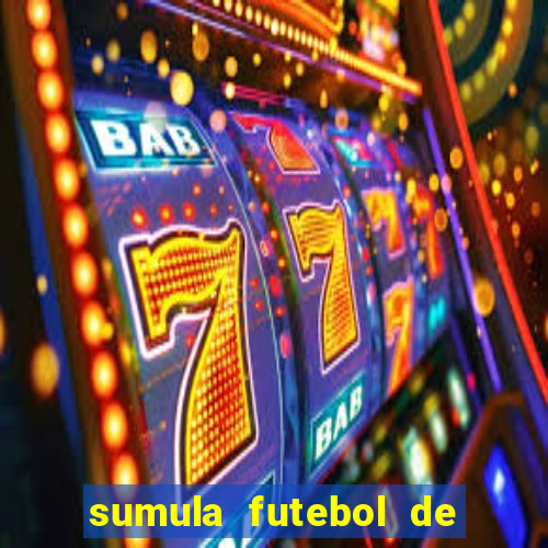 sumula futebol de campo word