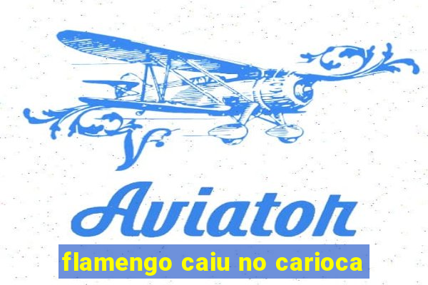 flamengo caiu no carioca