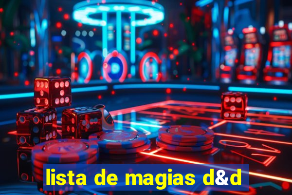 lista de magias d&d