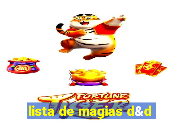 lista de magias d&d