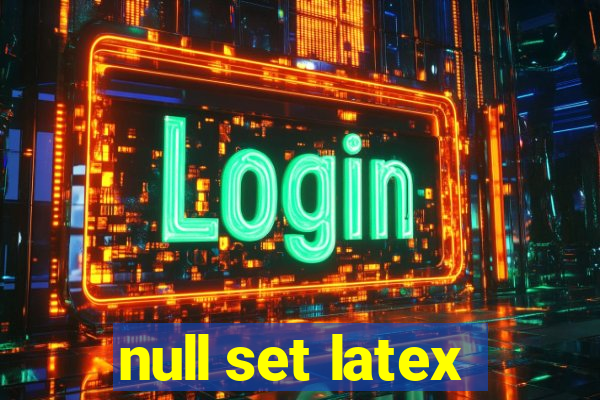 null set latex