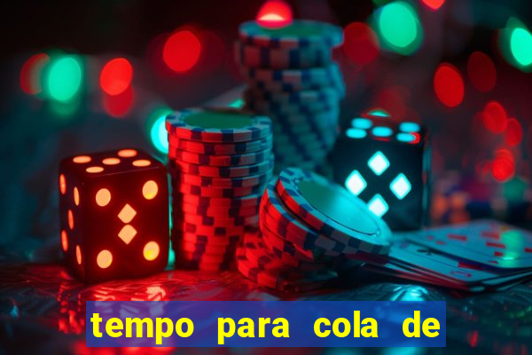 tempo para cola de cano secar