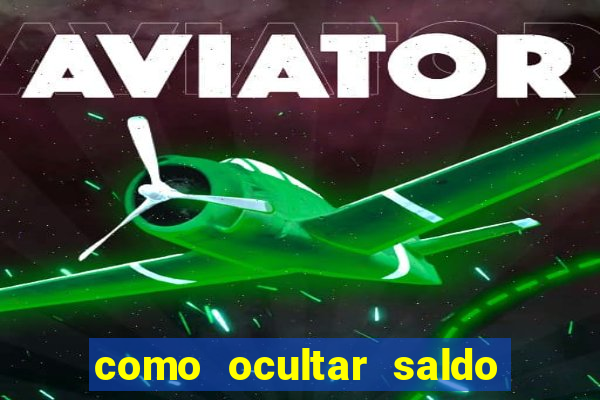 como ocultar saldo na betfair