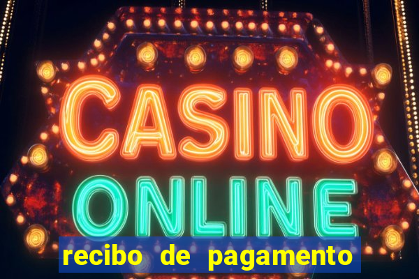 recibo de pagamento simples word
