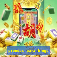 prendas para bingo de natal