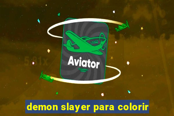 demon slayer para colorir