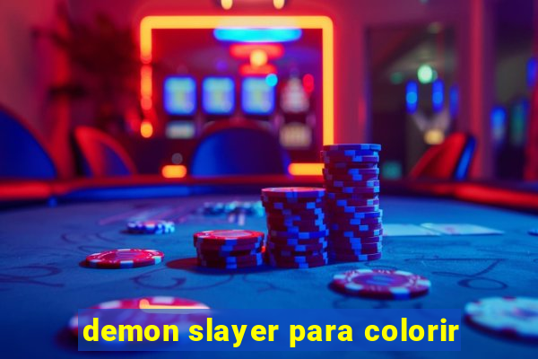 demon slayer para colorir