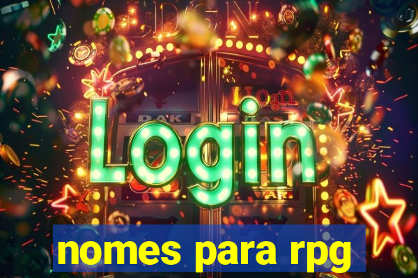 nomes para rpg