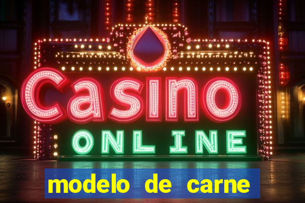 modelo de carne para pagamento