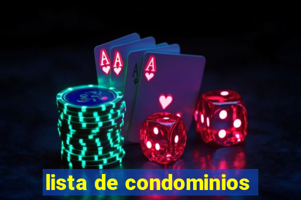 lista de condominios