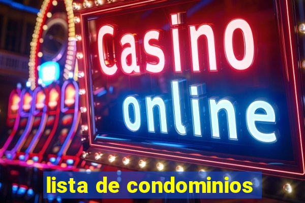 lista de condominios