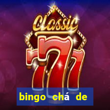 bingo chá de bebê excel