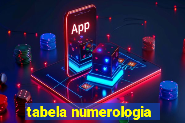 tabela numerologia