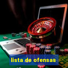 lista de ofensas