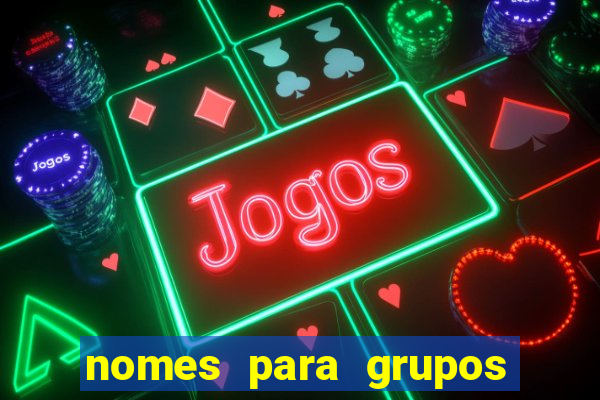 nomes para grupos de loteria no zap