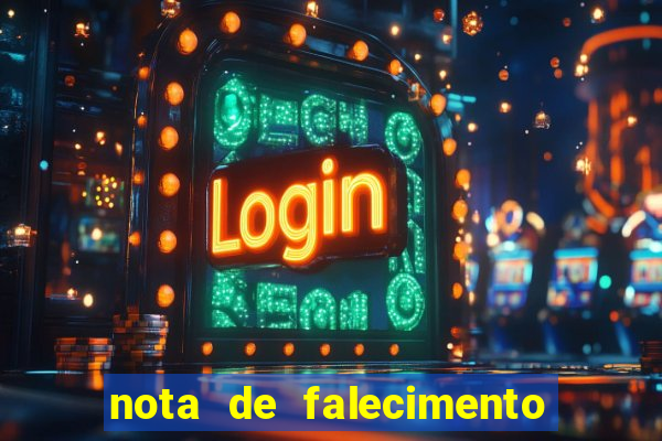 nota de falecimento em campos altos hoje