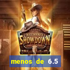 menos de 6.5 escanteios o que significa