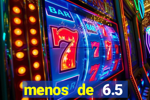 menos de 6.5 escanteios o que significa