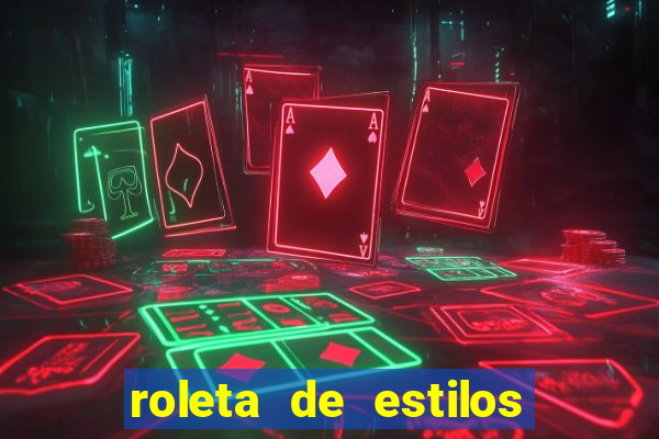 roleta de estilos de roupas