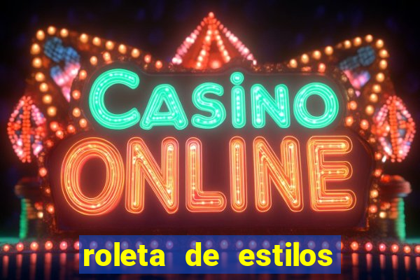 roleta de estilos de roupas