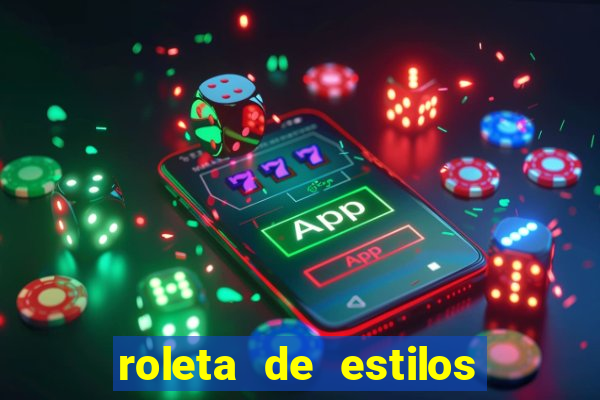 roleta de estilos de roupas