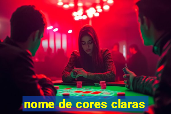nome de cores claras