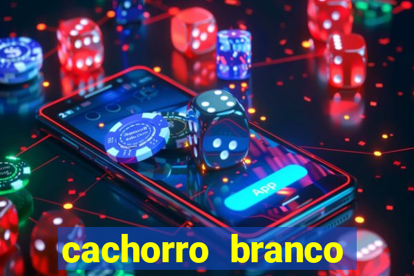 cachorro branco desenho animado