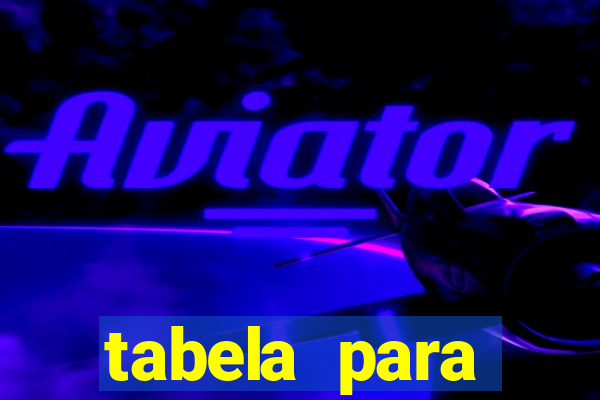 tabela para misturar cores